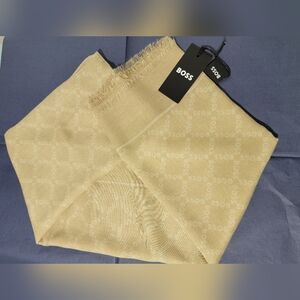 HUGO BOSS logo-jacquard scarf-women's in beige